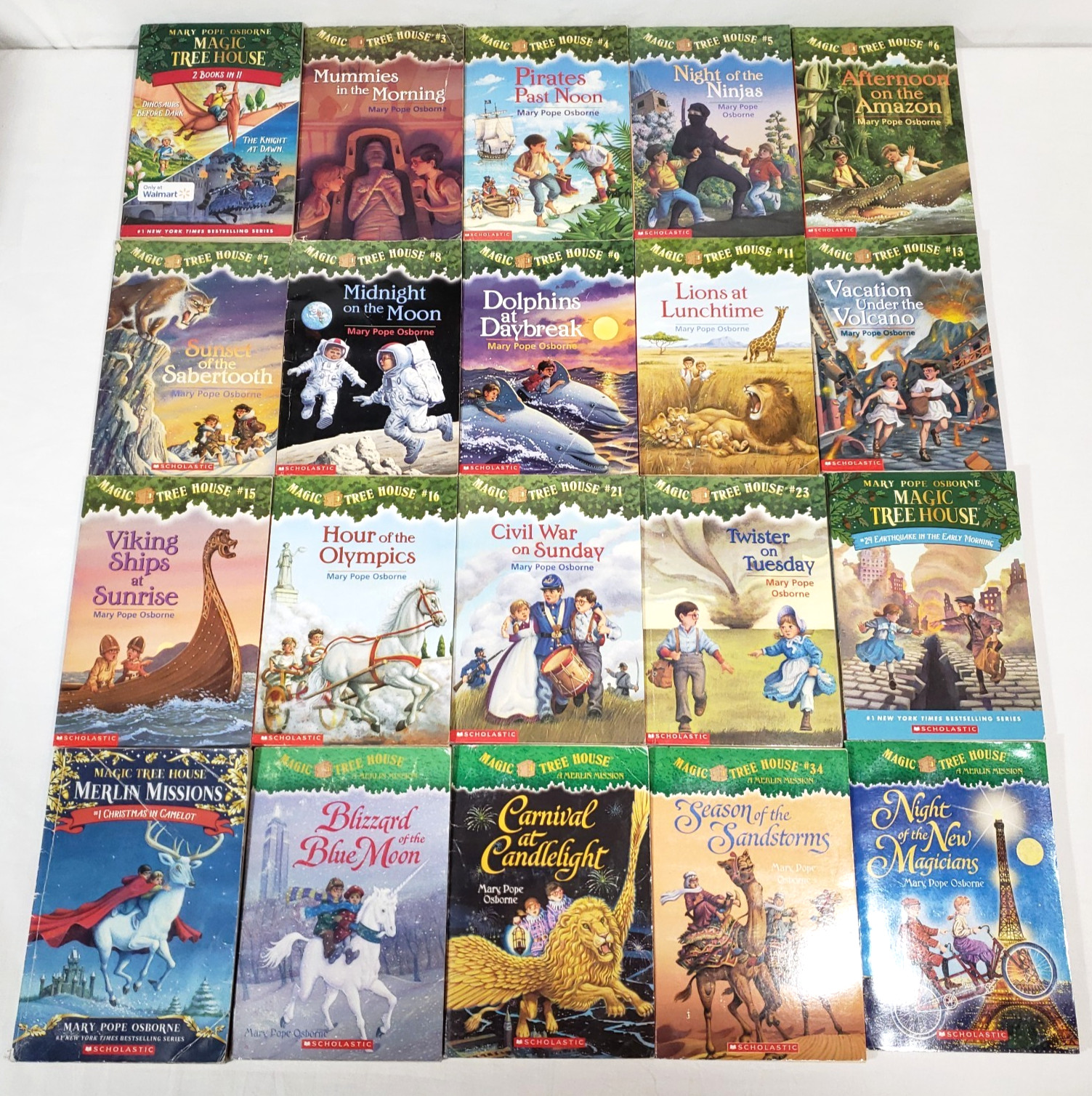 Magic Tree House Books Lot Of 20 Series Set Kids Chapter Merlin Missions Osborne