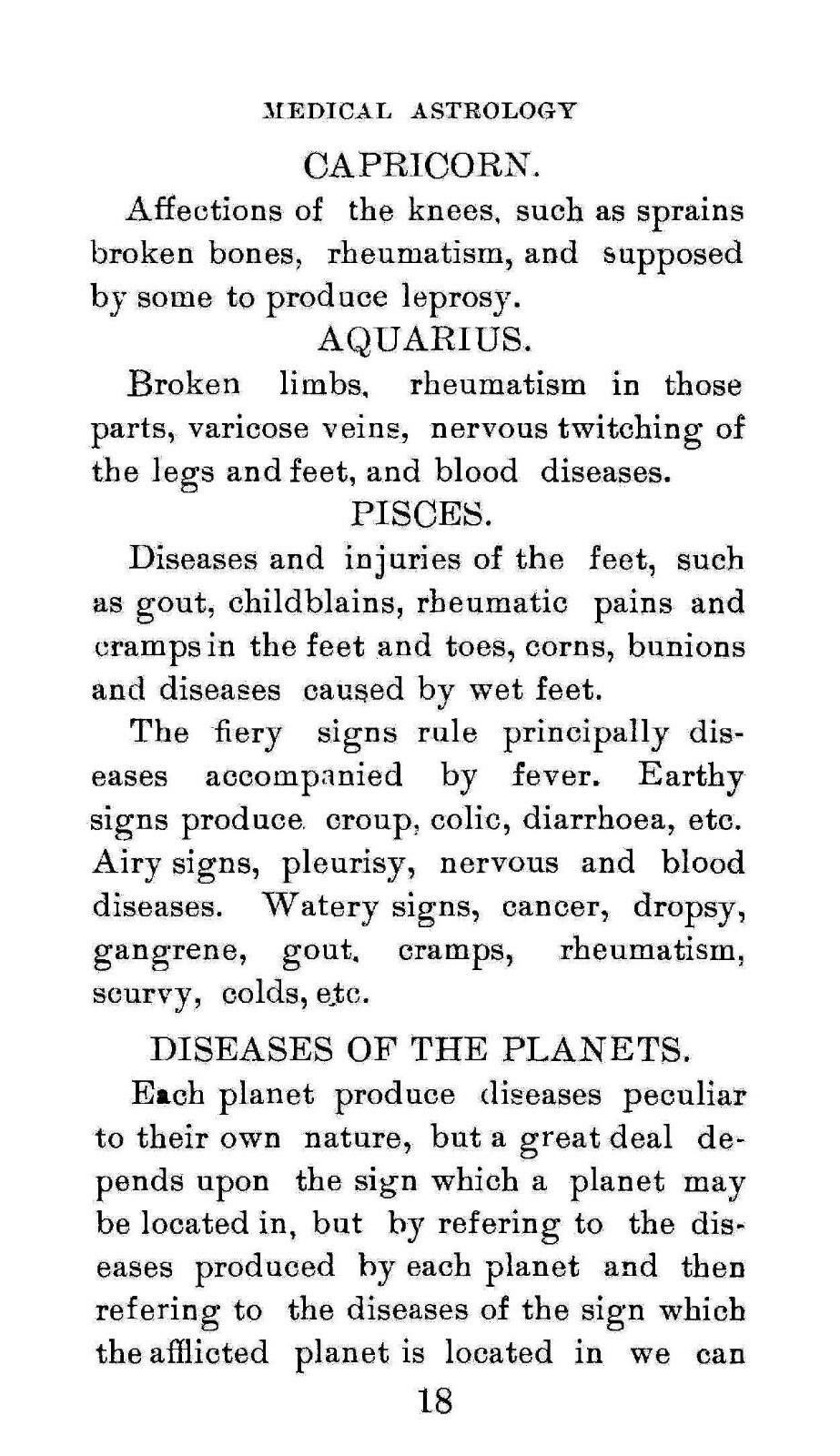 Medical Astrology “1899” 71 Pages