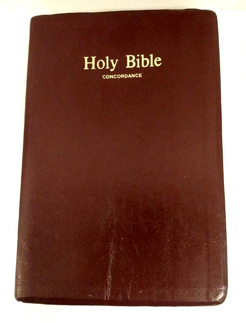 Holy Bible Concordance KJV Red Letter 1973 Burgandy Word Aflame Press
