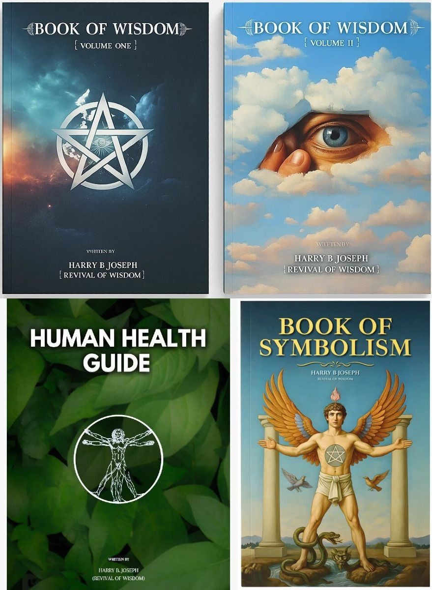 Book of Wisdom Volumes 1, 2, Book of Symbolism & Human Health Guide 4 books USA