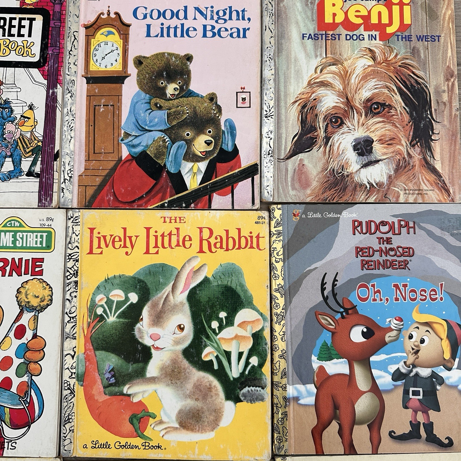 Vintage Little Golden Books Mixed Lot 12 Classics 1940s-70s Disney Sesame Street