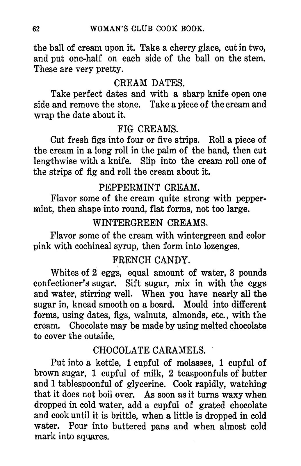 1908 Woman’s Club Cook Book Of Southern Recipes 256 Pages