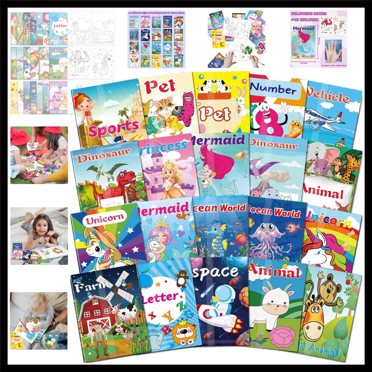 20Pack Coloring Books for Kids Ages 4-8 5.1 x 7 inch,Mini Coloring Books for …
