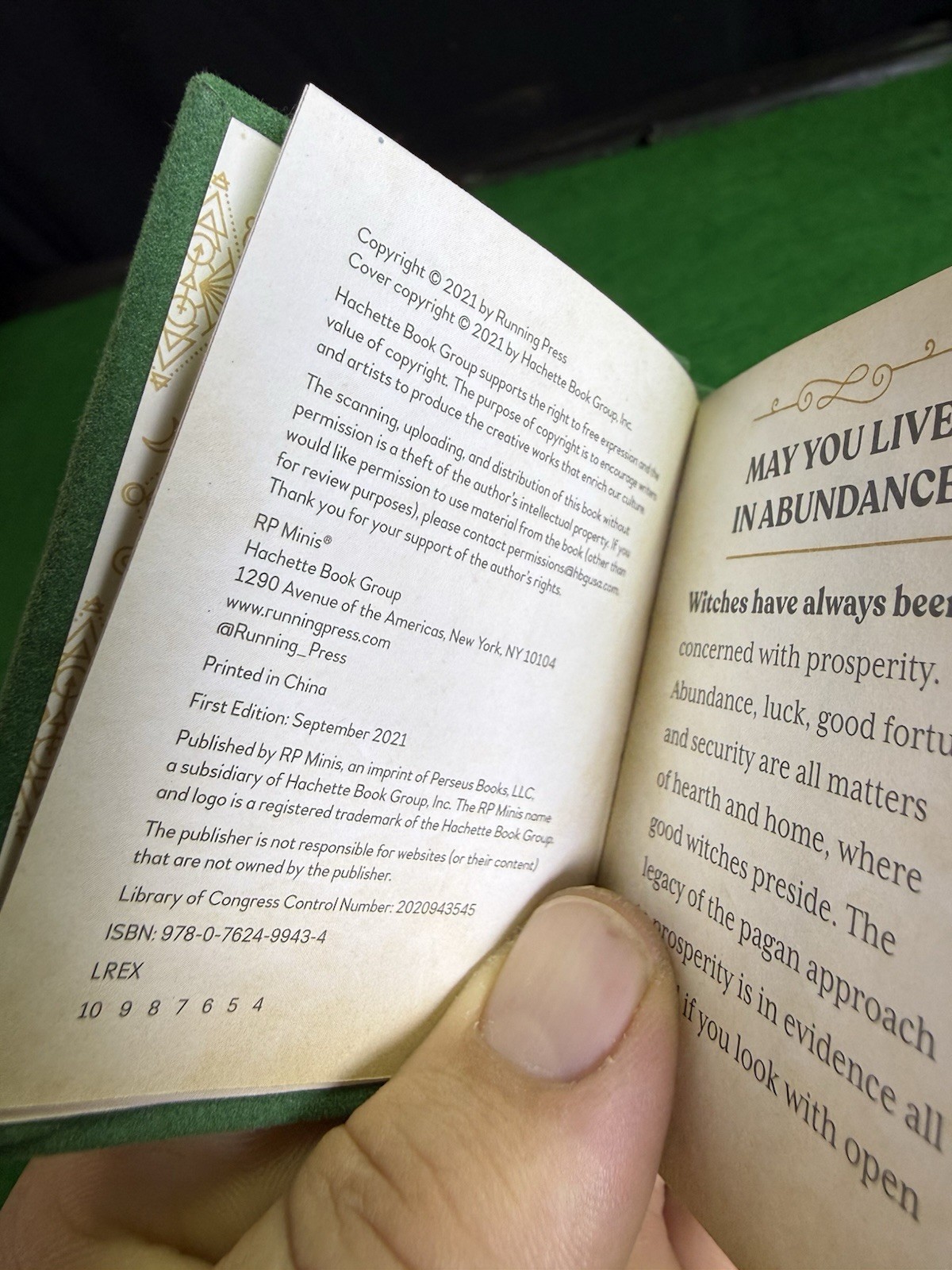 Witches’ Wealth Spell Book Mini Hardcover Gold Gilt Pages Abundance 1st Edition