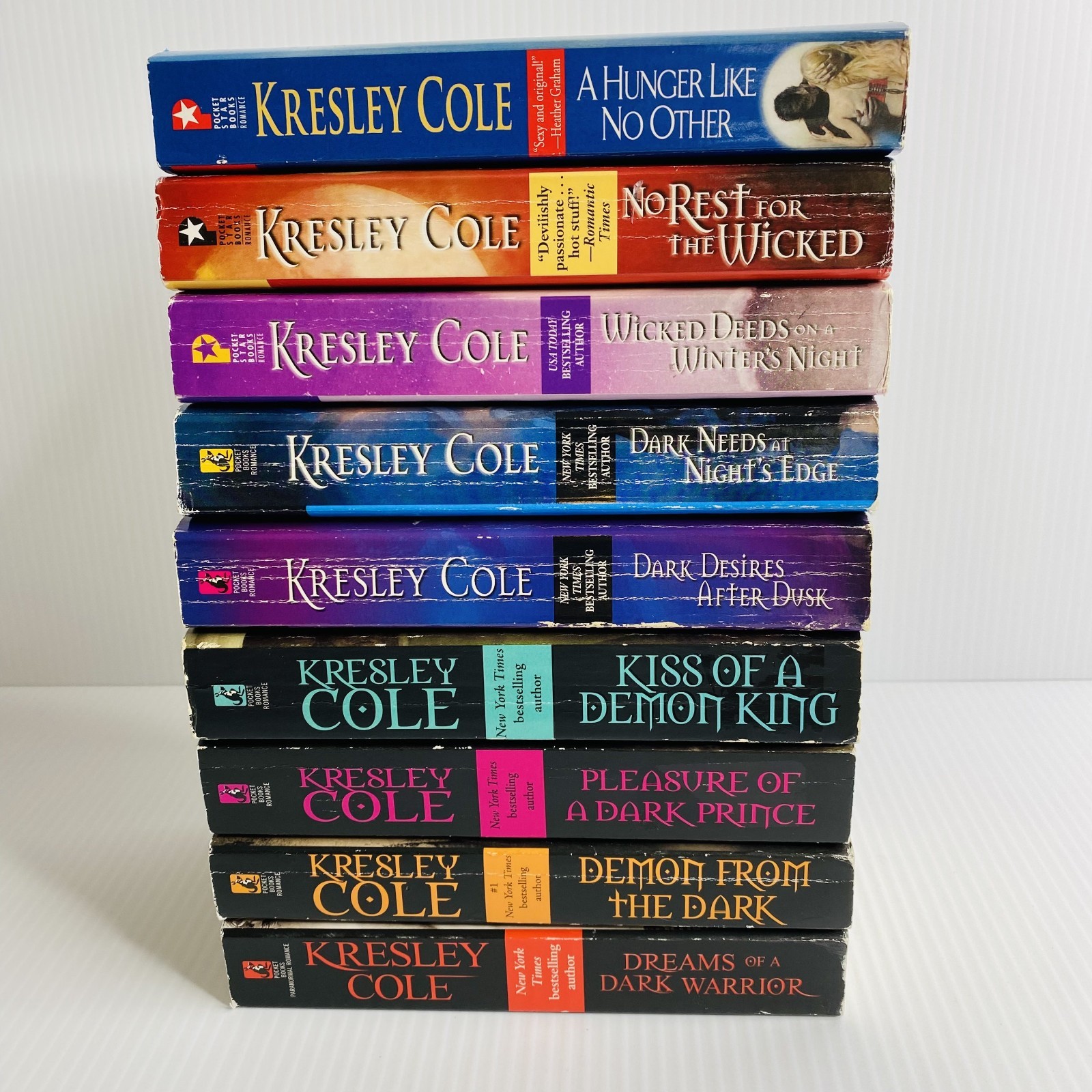 Kresley Cole – #1-9 of THE IMMORTALS AFTER DARK Series – Lot of 9 – Paperback