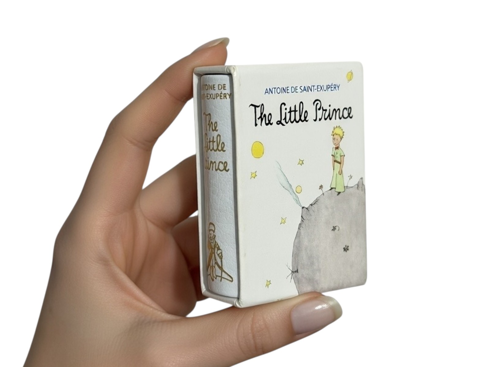 The Little Prince tiny book leather hardcover with slipcase made in Germany 264p