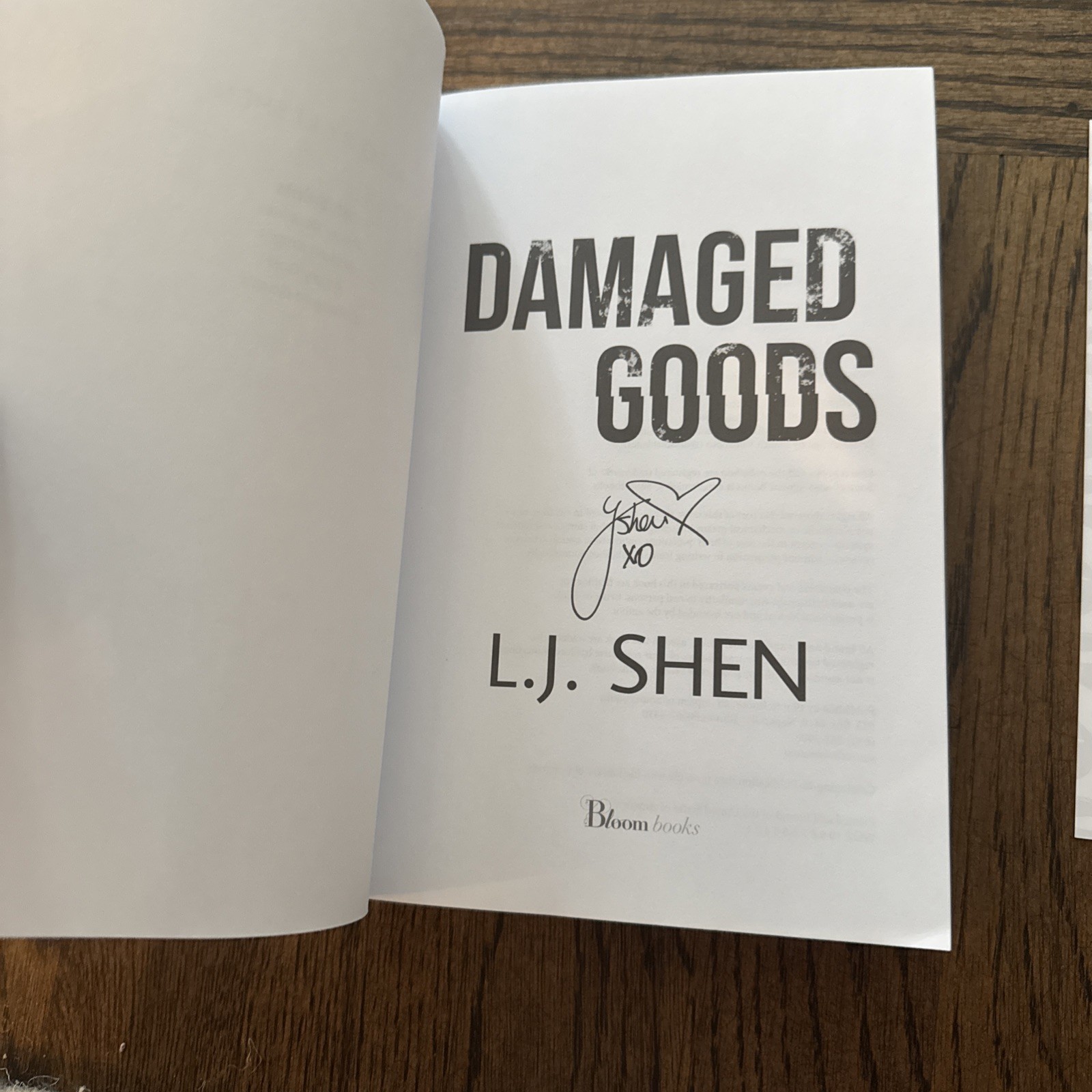 Probably Smut Damaged Goods by L. J. Shen Exculsive 2024 PB Book