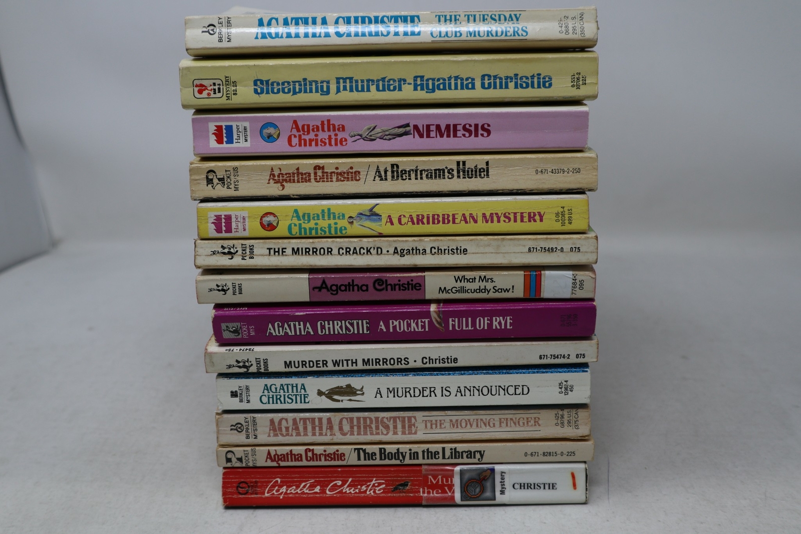 Lot Of 5 Agatha Christie Mystery Paperback *Random Mix* Books Free Shipping