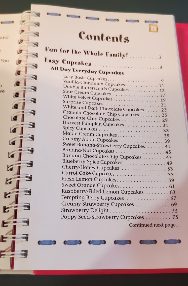 NEW “EASY CUPCAKE RECIPES” Hardback Spiral 2010 Cookbook Resources LLC 174 Pages