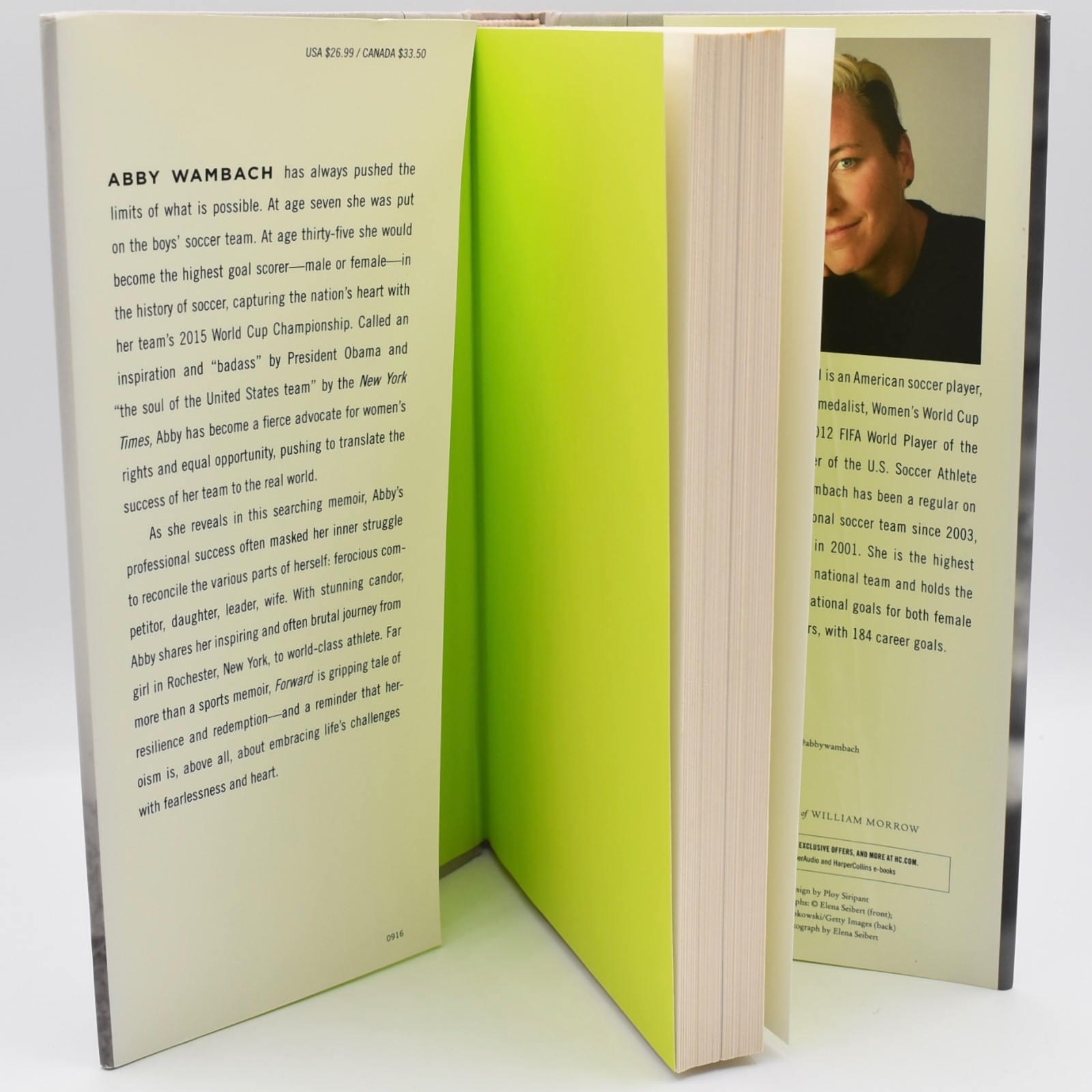 Forward : A Memoir by Abby Wambach 2016 1st Edition HC/DJ SIGNED by Author