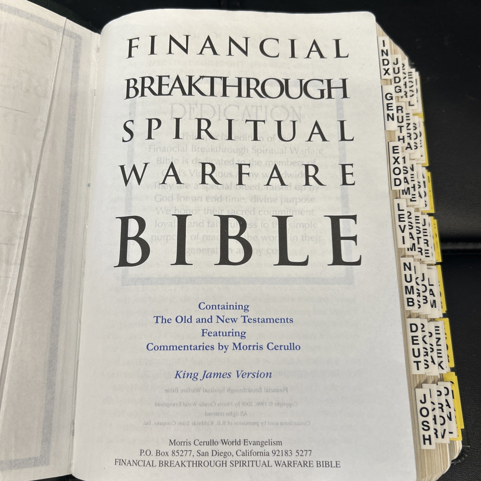 Financial Breakthrough Spiritual Warfare Bible KJV Bonded Leather Morris Cerullo