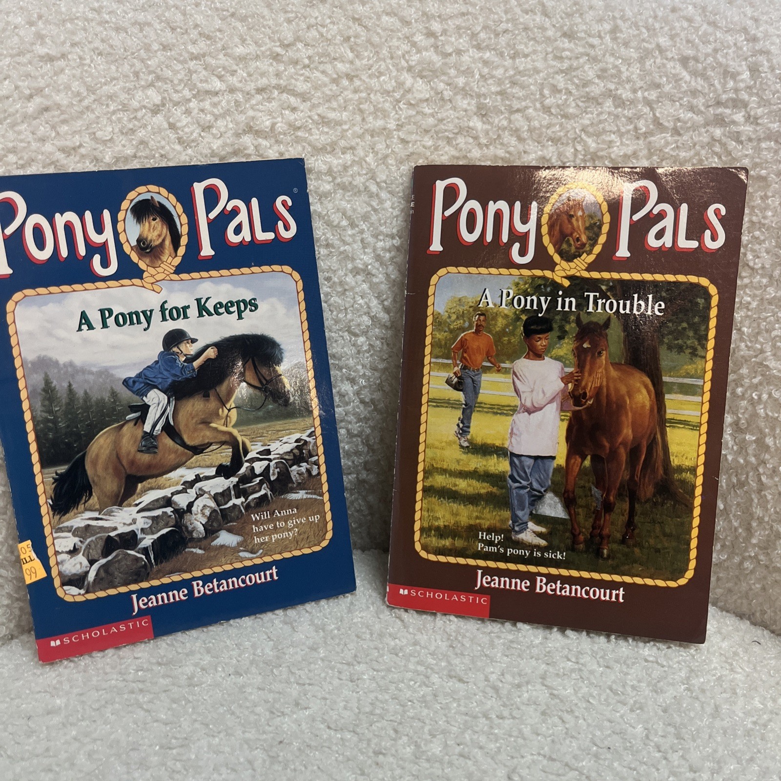 Lot 21 Pony Pals Book Paperback Horse Books Jeanne Betancourt Vintage Scholastic