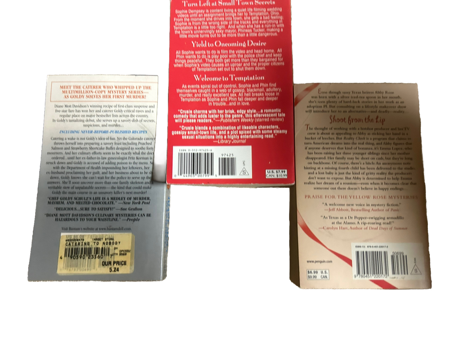 Shoot From The Lip, Catering To Nobody, Welcome To Temptation – 3 Book Lot- Ppb