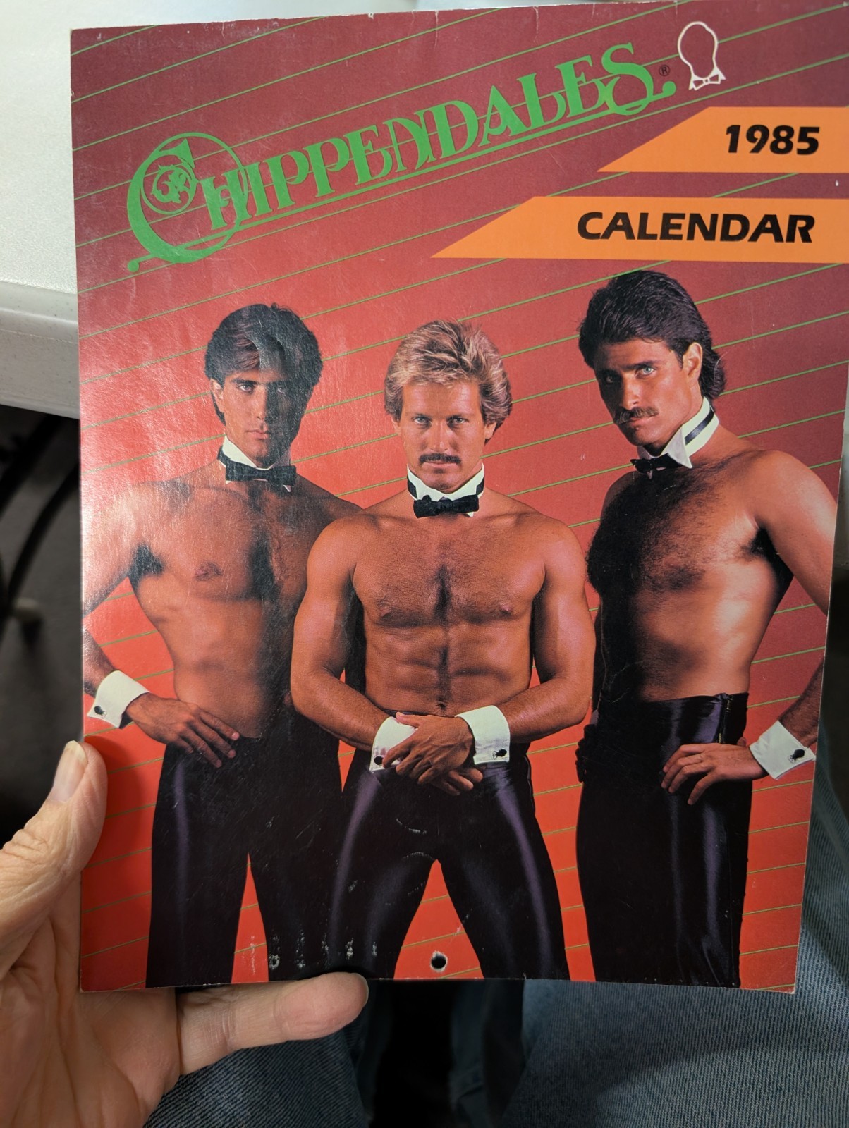 Chippendales 1985 Calendar 8.5″x11″ w/ 26 full page photos used calendar 260115