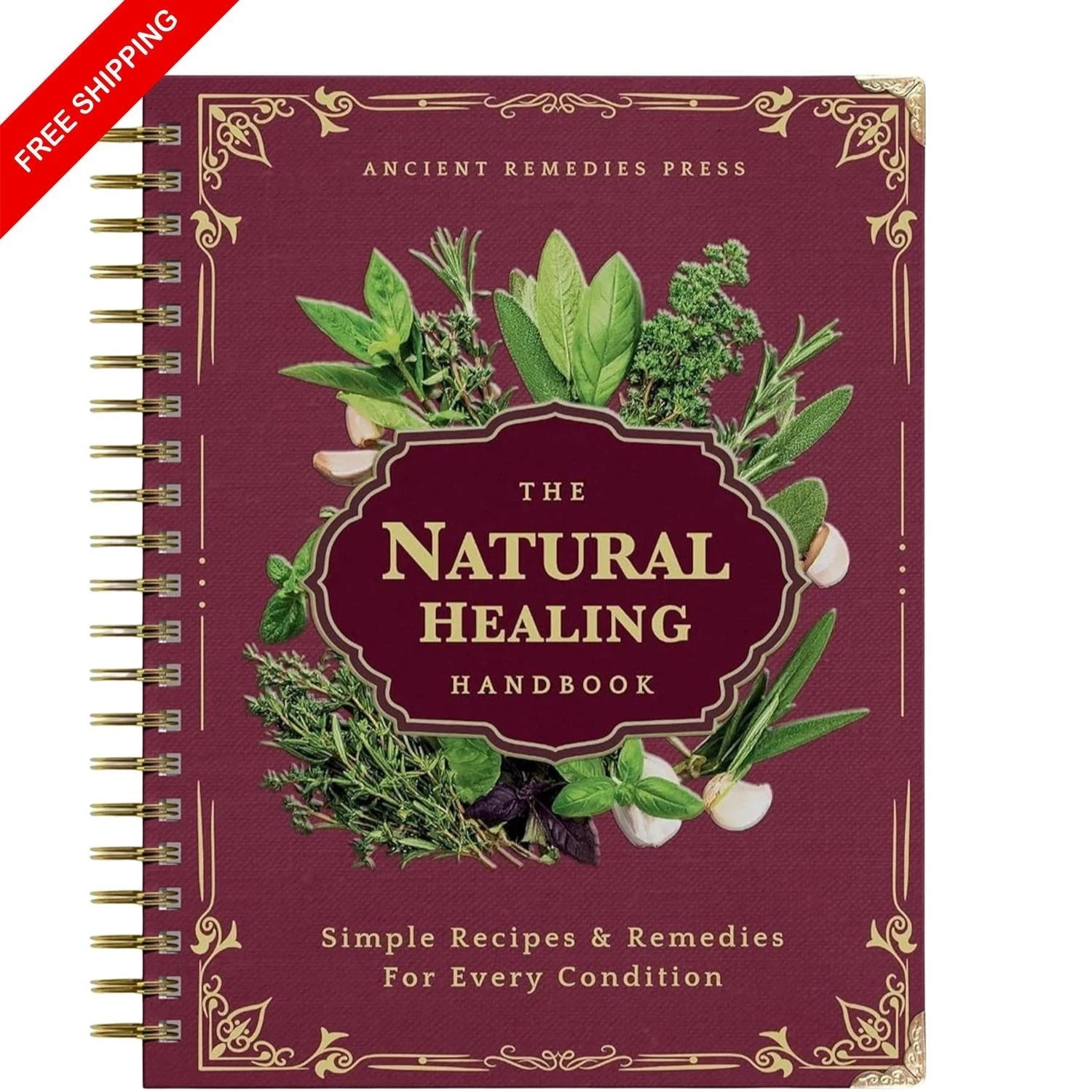 The Natural Healing Handbook Spiral Bound Guide For Herbal Remedies And Natural.