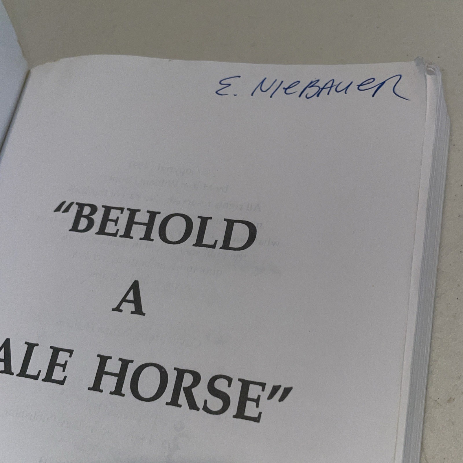Behold a Pale Horse William Cooper 1991 UNREVISED Protocols Zion CONSPIRACY LOT