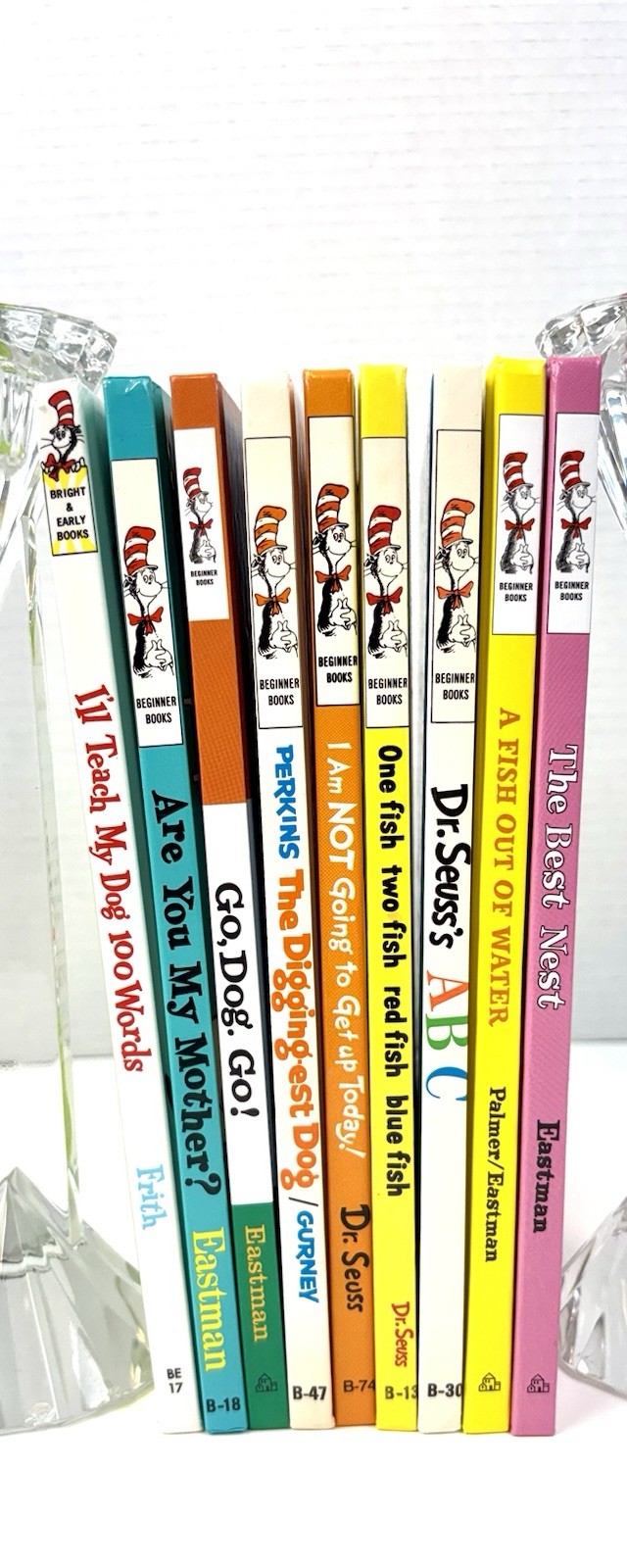 Dr Seuss Beginner 8 Hardcover Books Bundle + 21” Kohl’s Cat in the Hat Plush EUC
