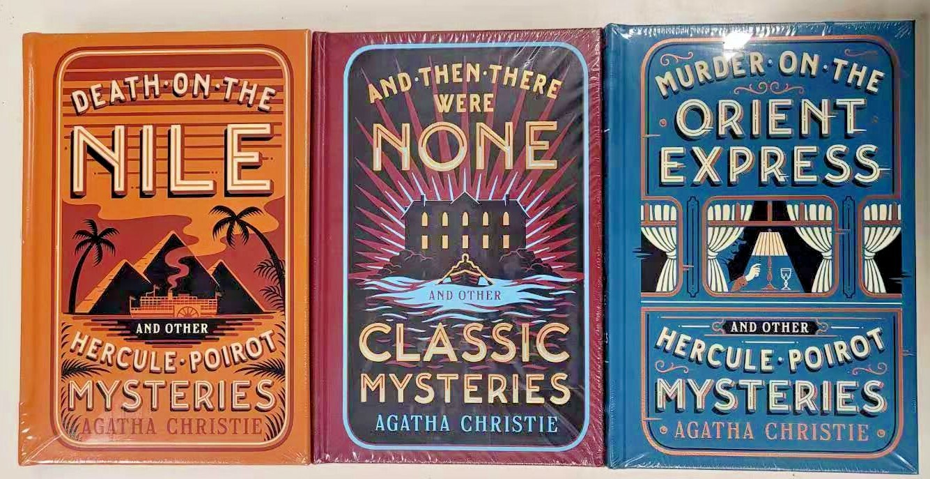 Agatha Christie 3 Books: DEATH ON THE NILE, MURDER ON THE ORIENT EXPRESS +1 *NEW