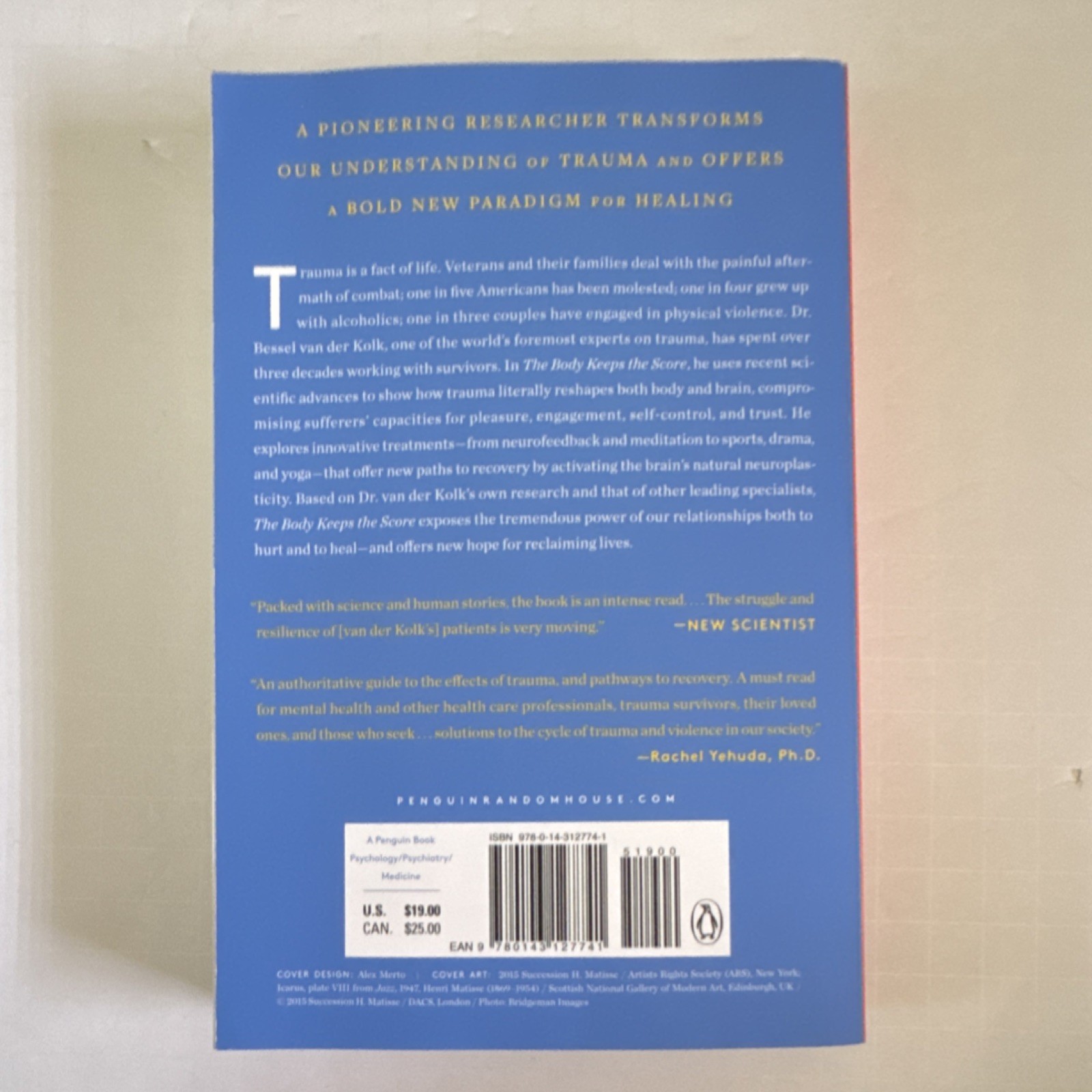 The Body Keeps the Score by Bessel van der Kolk (2015, Paperback, Penguin)-C