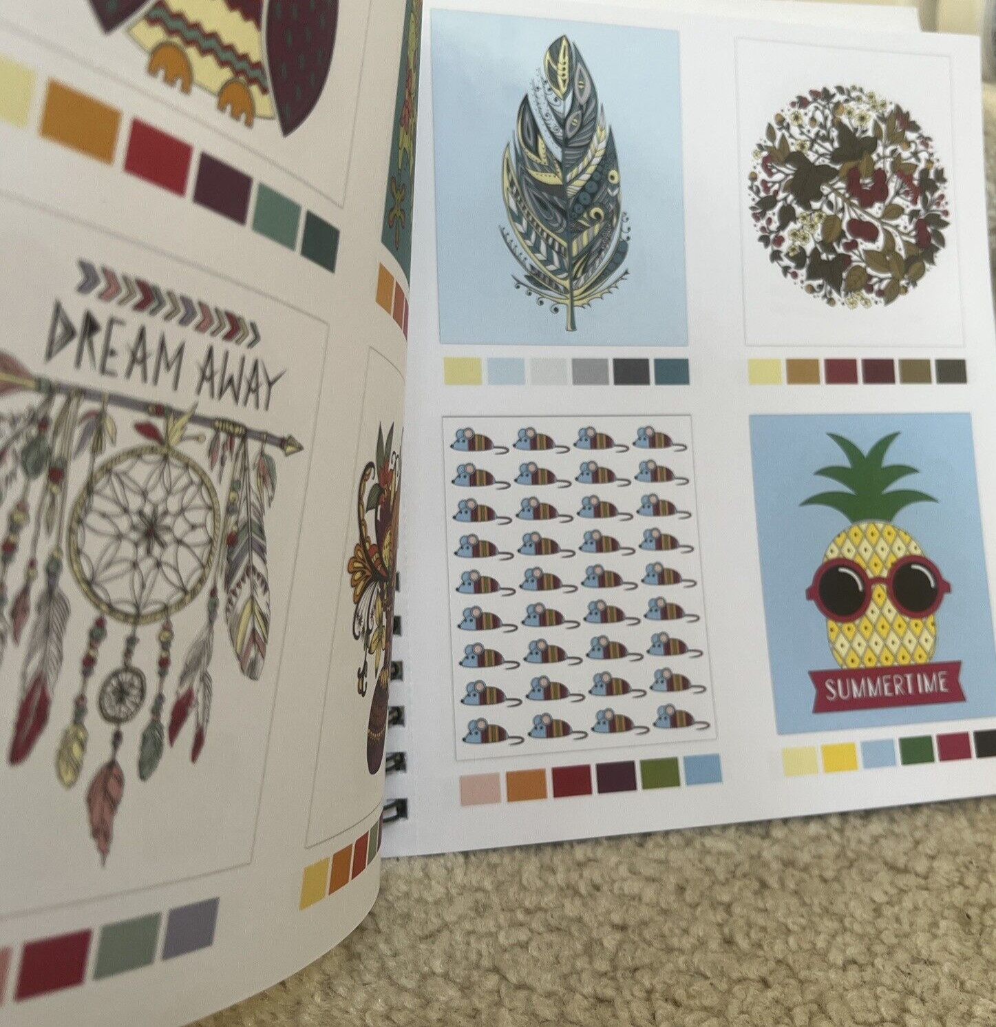 1-2-3 Color Me! – 3 books in 1: Relax, Col- spiral-bound, Seasons, 9781680225273