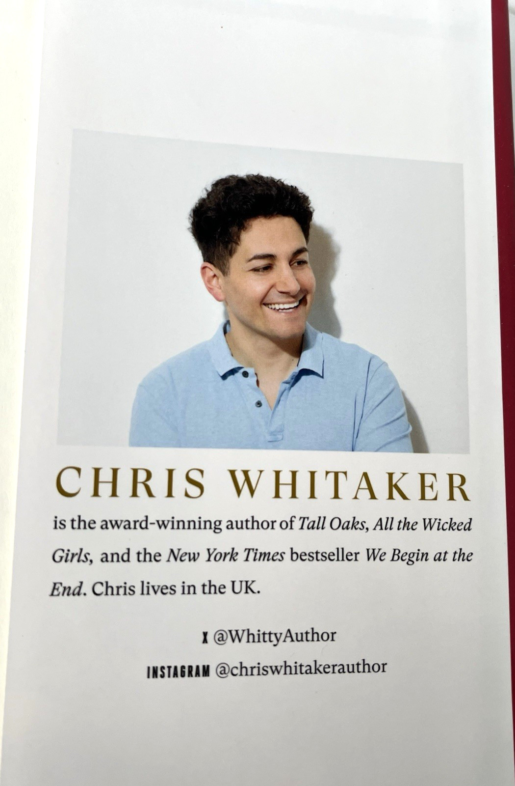 Chris Whitaker All the Colors of the Dark SIGNED FIRST EDITION Hardback w/ DJ