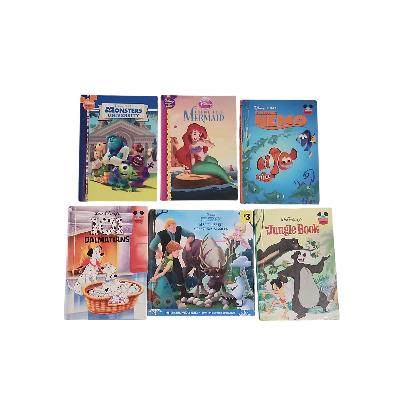 Walt Disney Children Hardcover Books 90s-2000s Lot of 6, Frozen Jungle Book More