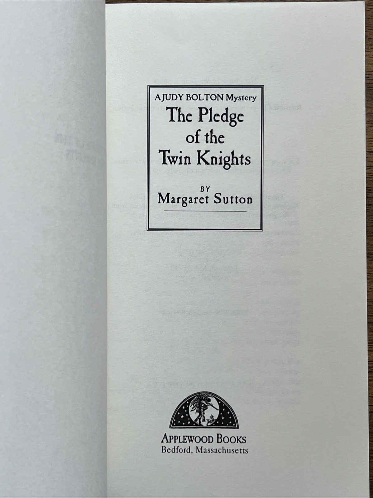 Pledge Of The Twin Knights #36 (Judy Bolton) Paperback Book