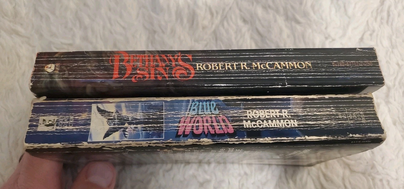 ROBERT MCCAMMON 2 Paperback Book Lot HORROR Bethany’s Sin BLUE WORLD Good