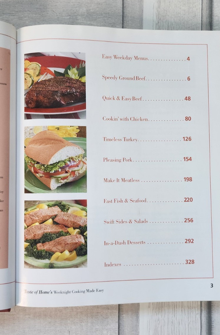 Taste of Home 2006 Weeknight Cooking Made Easy 336 pages hardcover 304 recipes