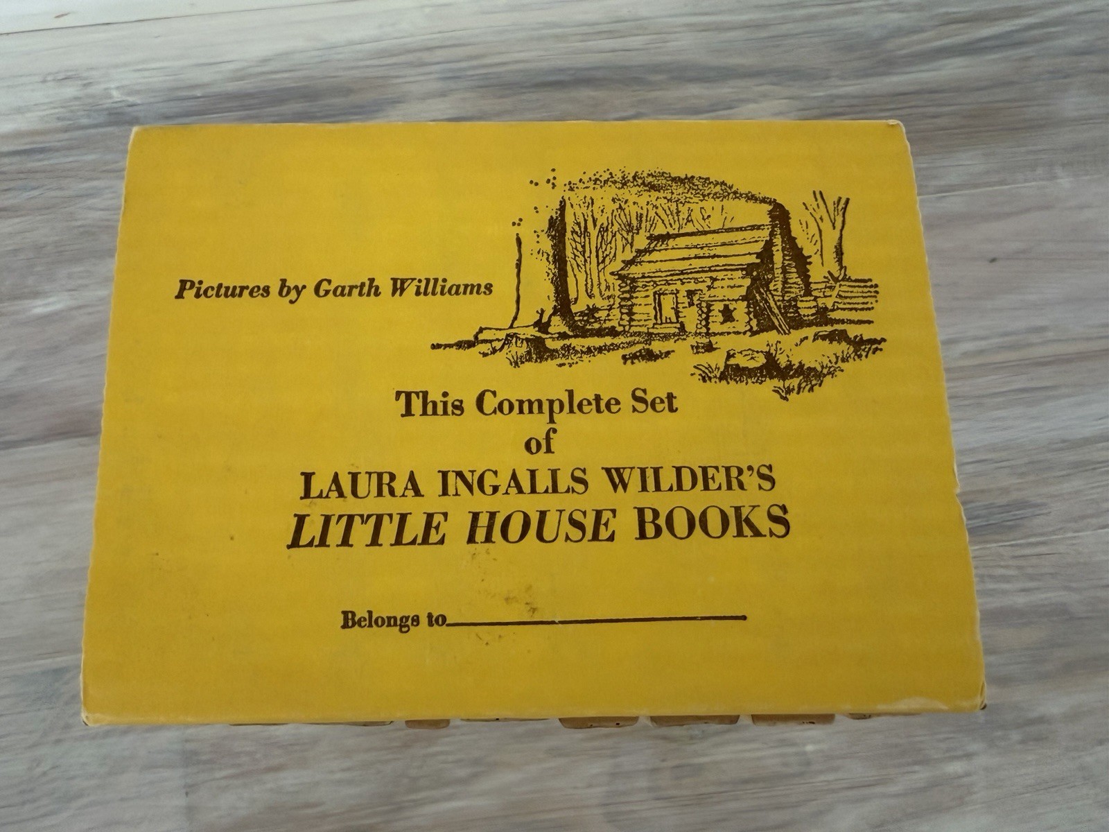Vintage Little House on the Prairie BOX SET 9 BOOKS Laura Wilder Yellow 1971