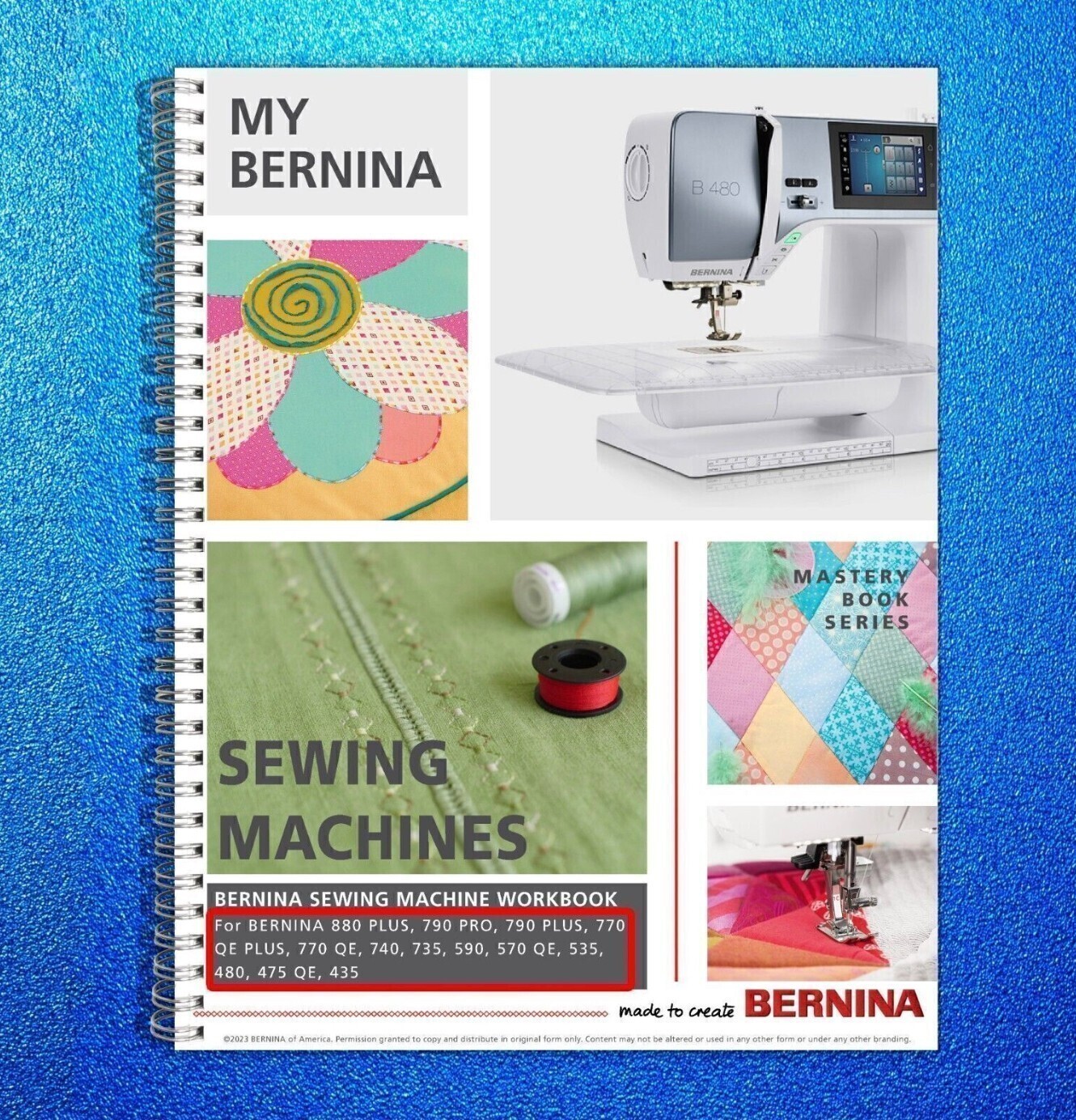BERNINA Mastery Workbook Set Embroidery, Sewing, Presser Feet 880 790 770 500…