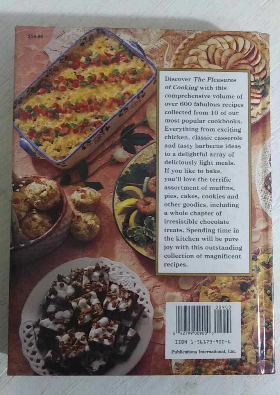 The Pleasures of Cooking 1993 Vintage Hardcover Cookbook 608 Pages