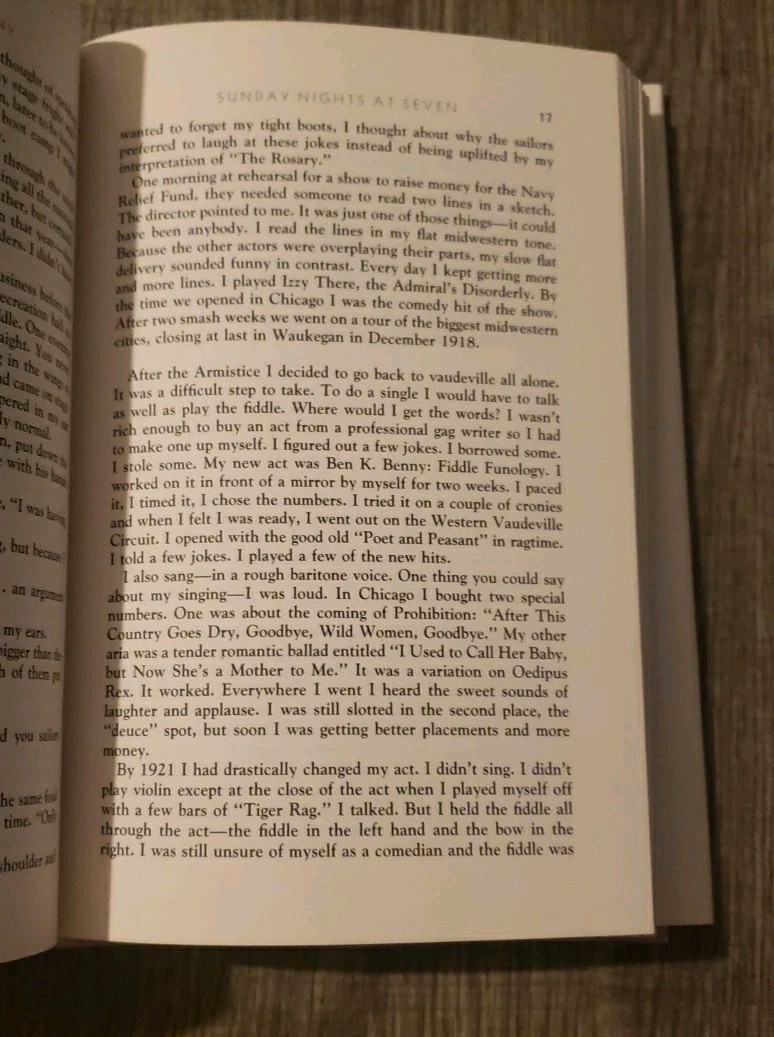 Sunday Nights At Seven The Jack Benny Story Signed By Joan Benny HC 1st Printing