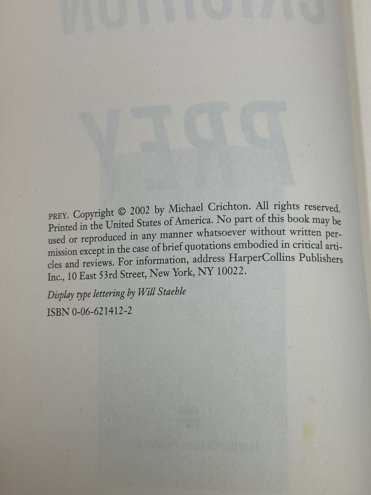 Michael Crichton – Prey VTG 2002 367 Pages Version Hardcover Book w/ Dust Jacket