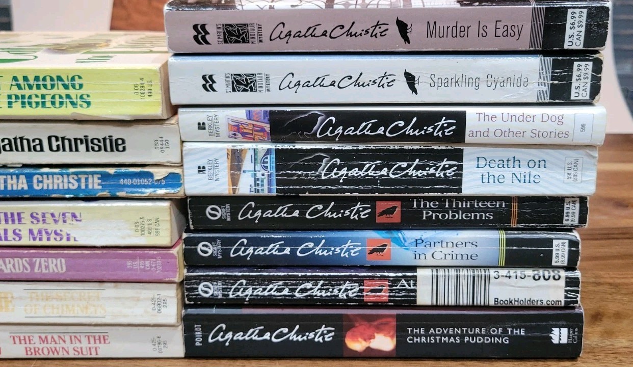 Lot Of 15 Agatha Christie Vintage PB Mysteries Hercule Poirot Miss Marple Books