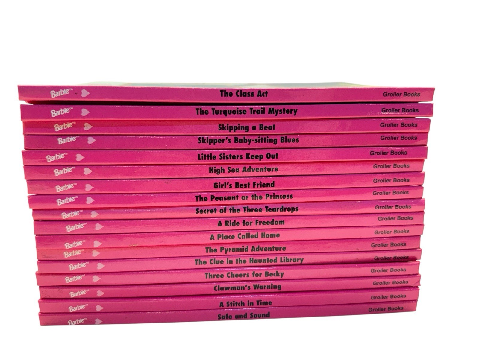 Lot of 18 Vintage Barbie & Friends Book Club Grolier Hardcover Books 90s Mattel