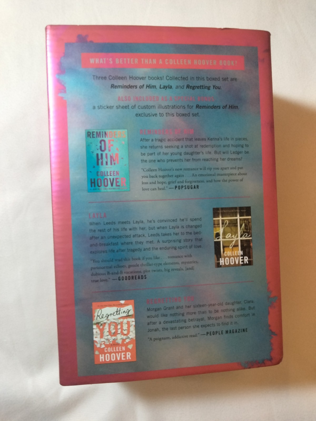 Colleen Hoover Box Set: Reminders of Him, Layla, Regretting