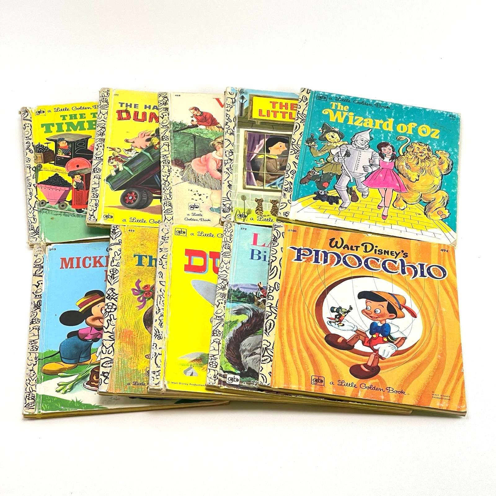 Little Golden Books Mixed Lot of 10 Classic Children’s Books – Vintage – Read