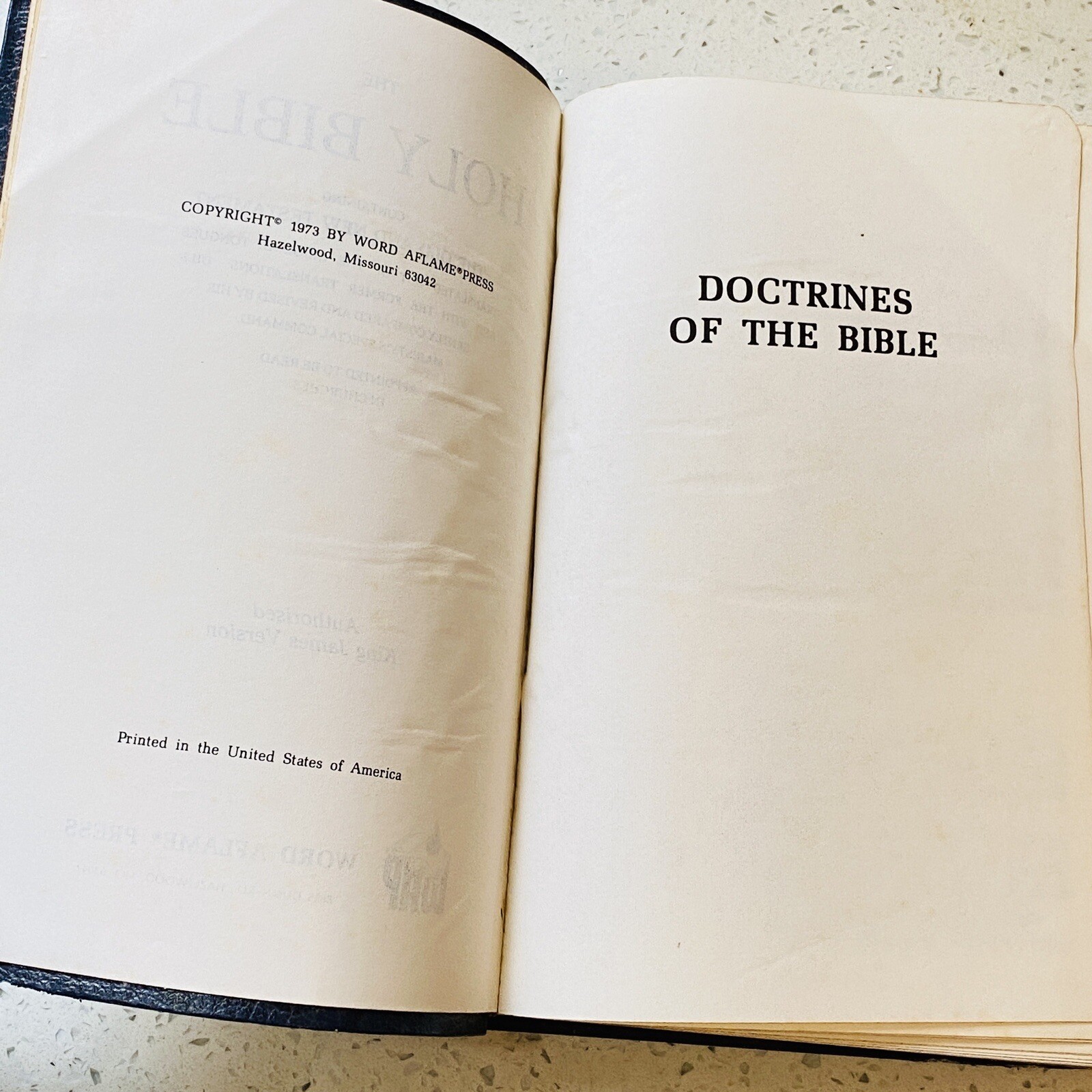Holy Bible Concordance Red Letter Edition KJV Word Aflame Press 1973 Red Letter