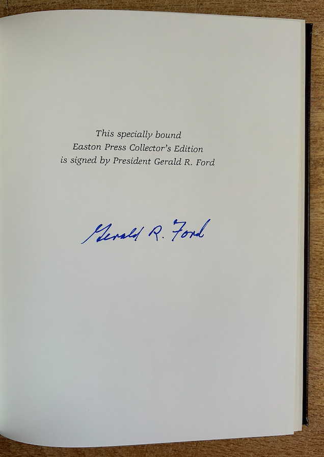 Humor and the Presidency SIGNED by Gerald R. Ford Easton Press leatherbound