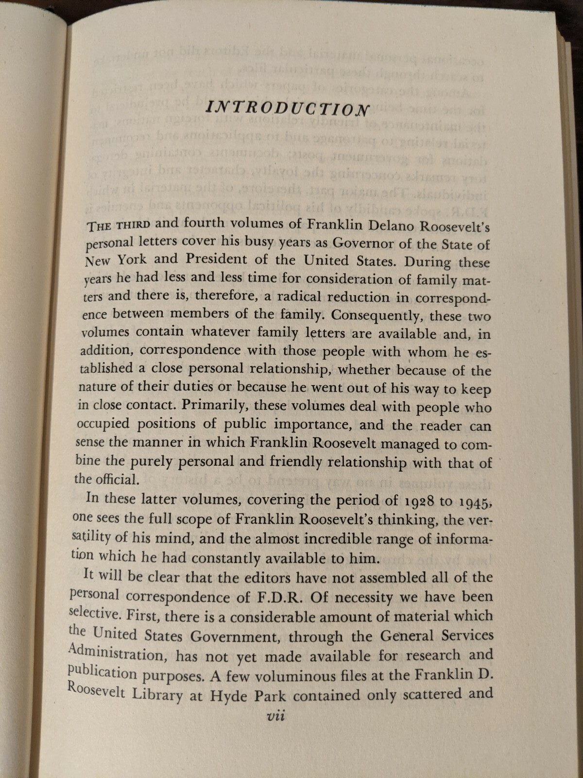 F.D.R. HIS PERSONAL LETTERS 1928-1945 Part 1 – FIRST EDITION 1950 HC