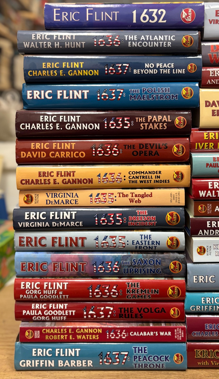 Huge lot 43 Books Ring of Fire Grantville Gazette Eric Flint 1632-verses mixed