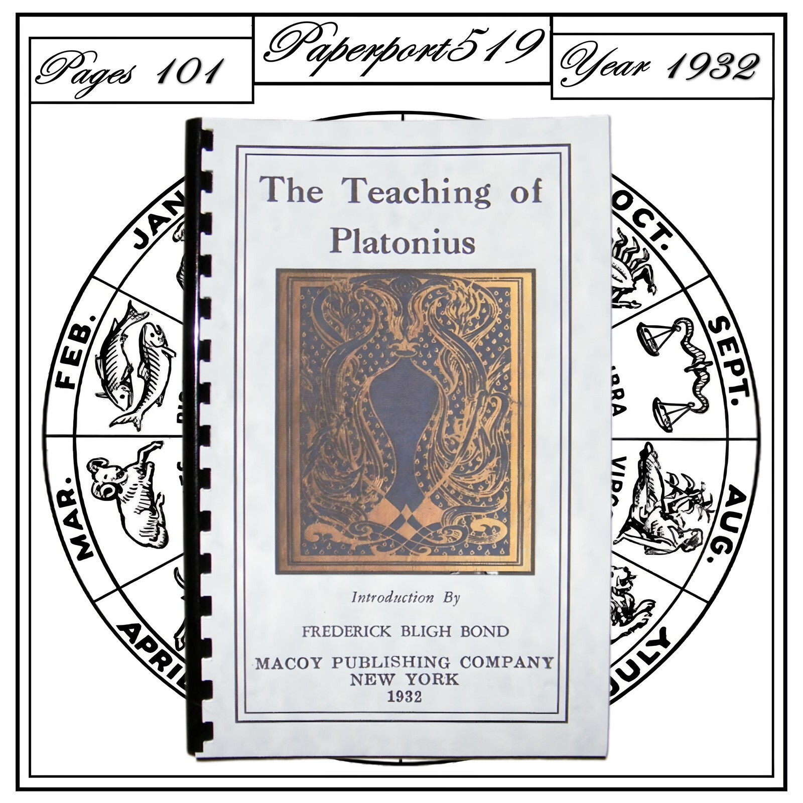 1932 The teaching of Platonius 101 Pages