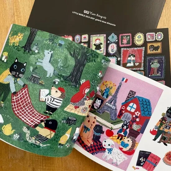 Yumi Kitagishi Art Book LITTLE WORLD 40 Pages All Color W8.2 x H5.8in JAPAN NEW