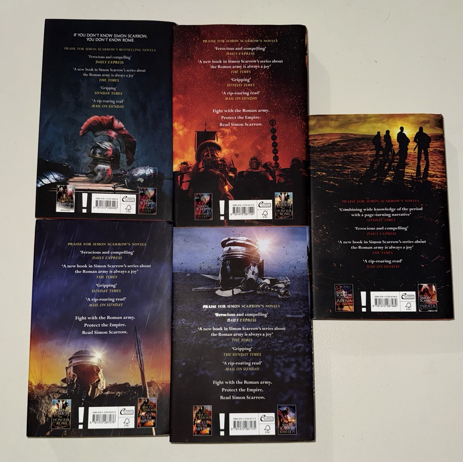 Simon Scarrow Hardcover Book Lot Eagles Empire XX-XXIII Honour Rome Rebellion