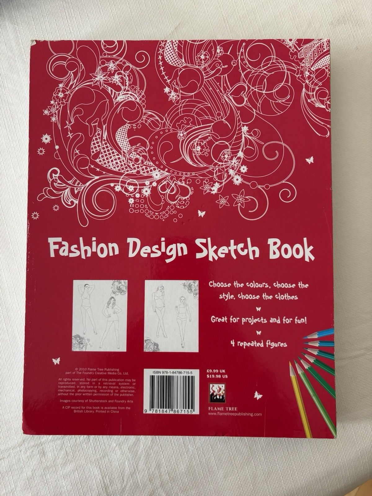Fashion Girlz Fashion Design Sketch Book 400 Pages New