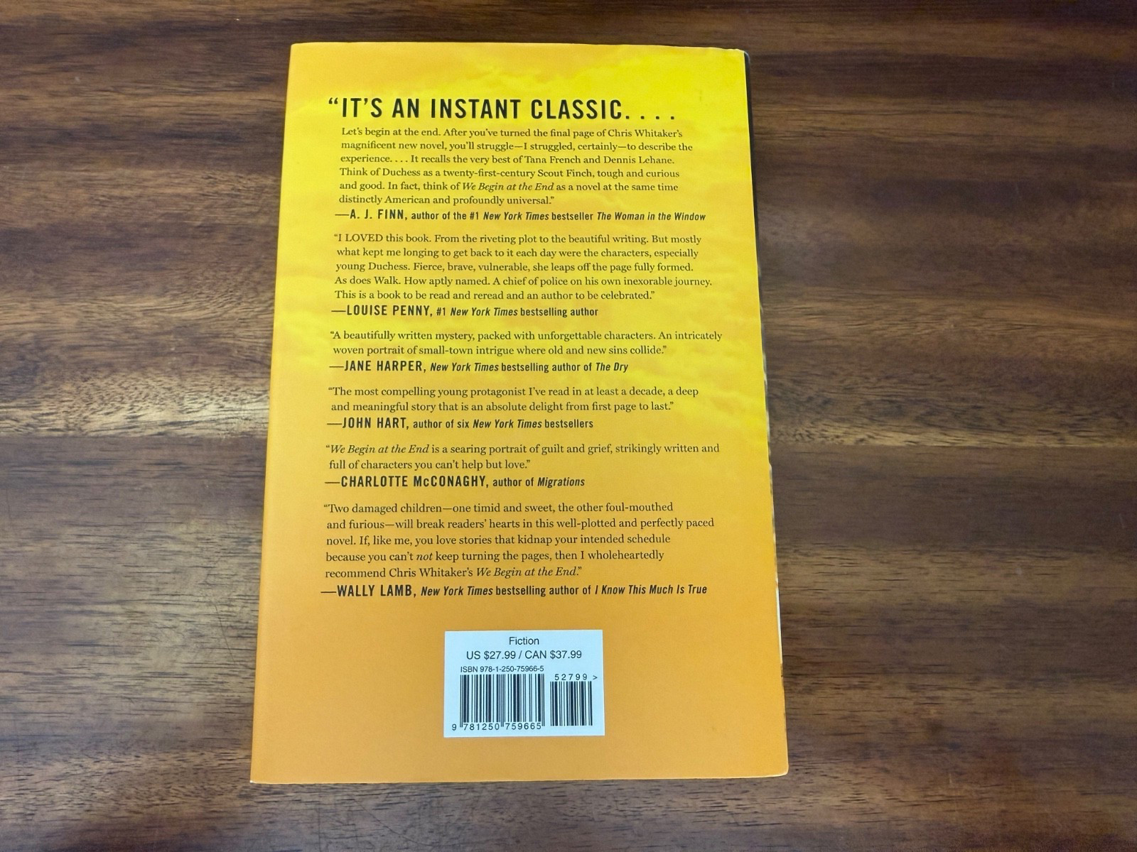 We Begin at the End by Chris Whitaker (2021, Hardcover) 1st Print