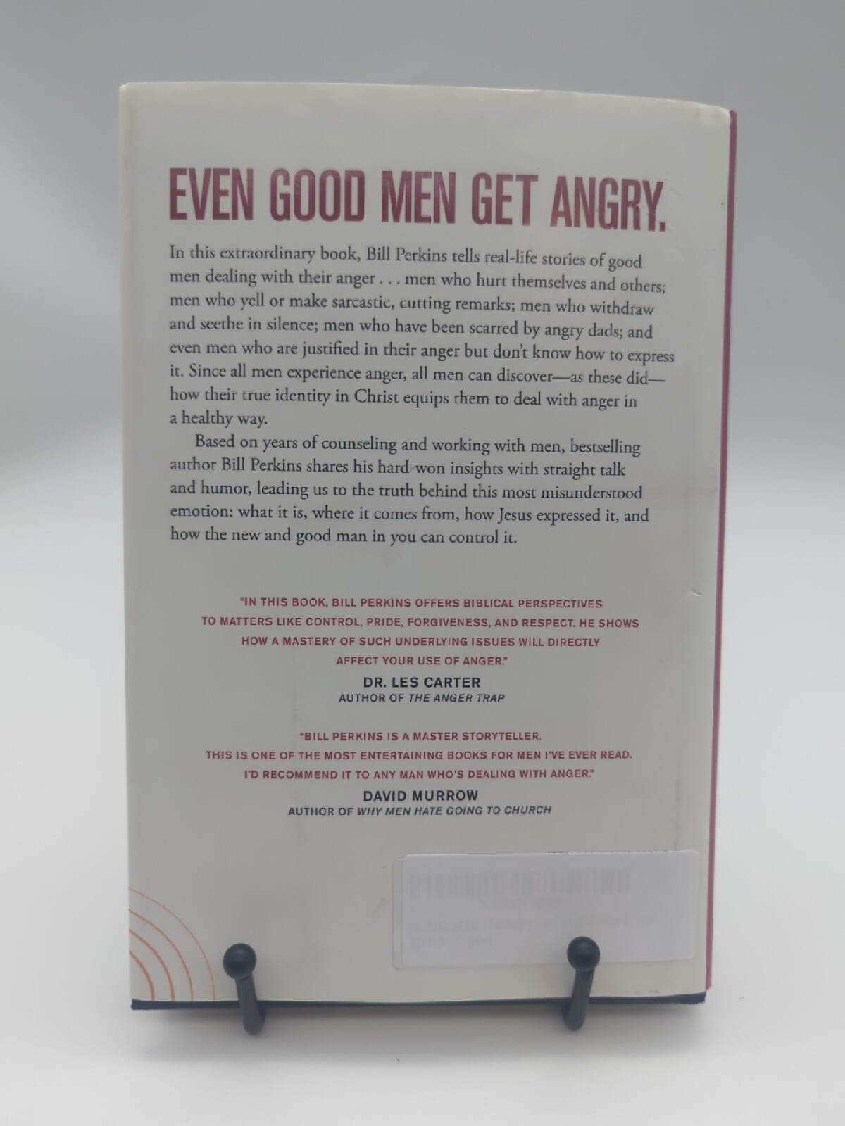 When Good Men Get Angry by Bill Perkins (2009, Hardcover)(A5)