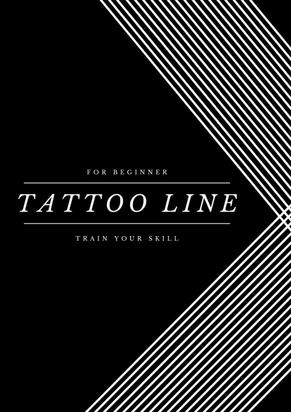 Tattoo Lines Training: Draw Over The Lines & Practice Drawing line / A4 8.27 x 1
