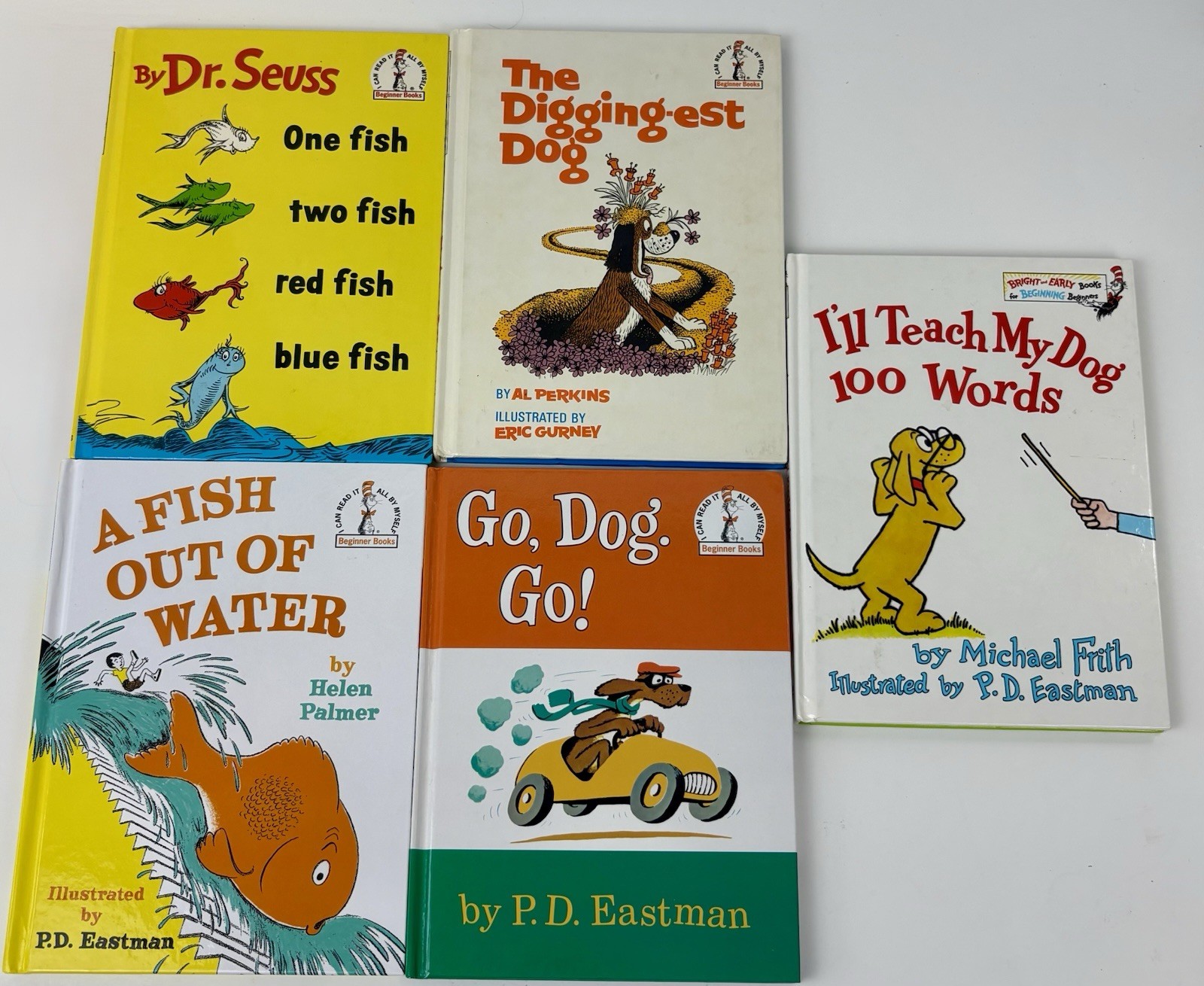 Dr Seuss Beginner 8 Hardcover Books Bundle + 21” Kohl’s Cat in the Hat Plush EUC
